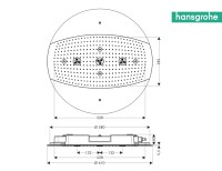 MEDIDAS DUCHA FIJA 600 3jet RAINDANCE RAINMAKER HANSGROHE